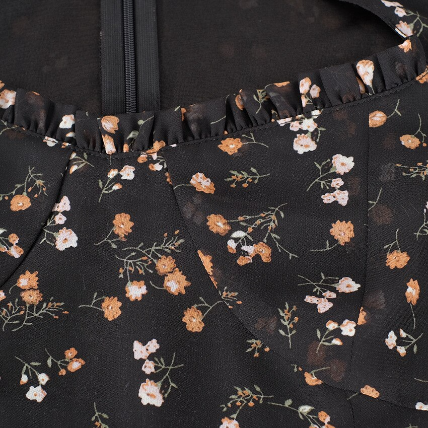 Tie Neck Chiffon Dress