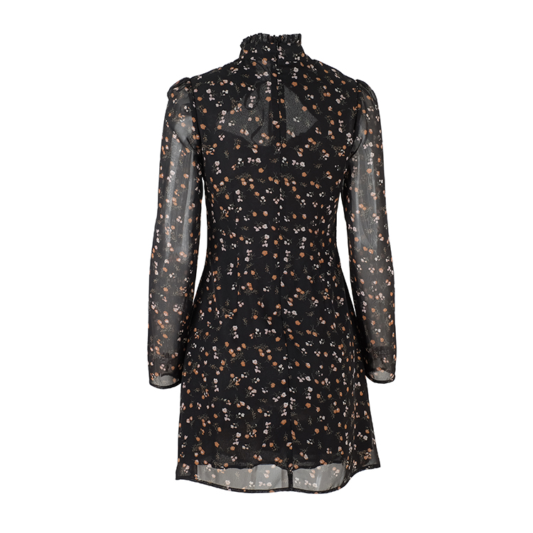 Tie Neck Chiffon Dress