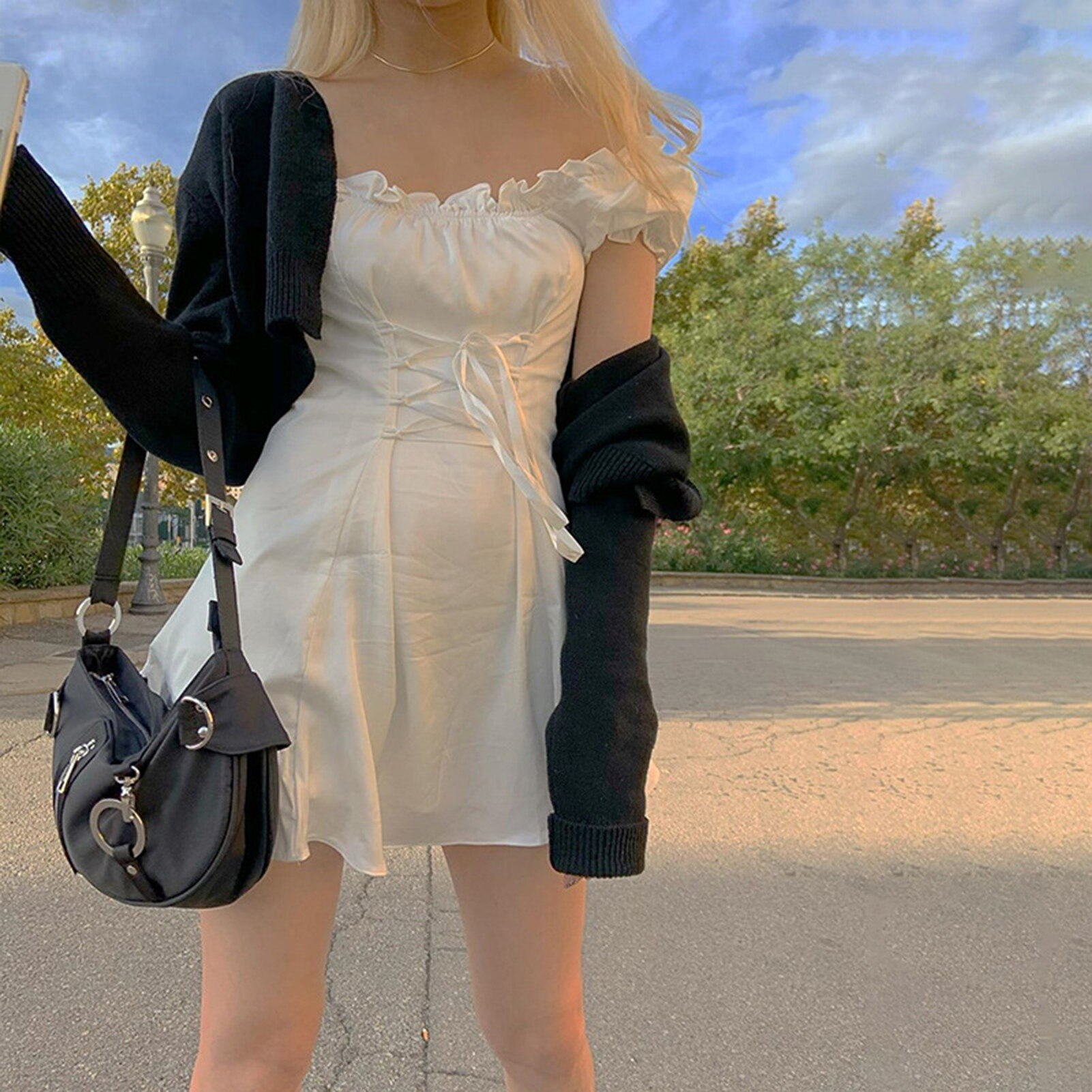 Bow Corset Summer Mini Dress