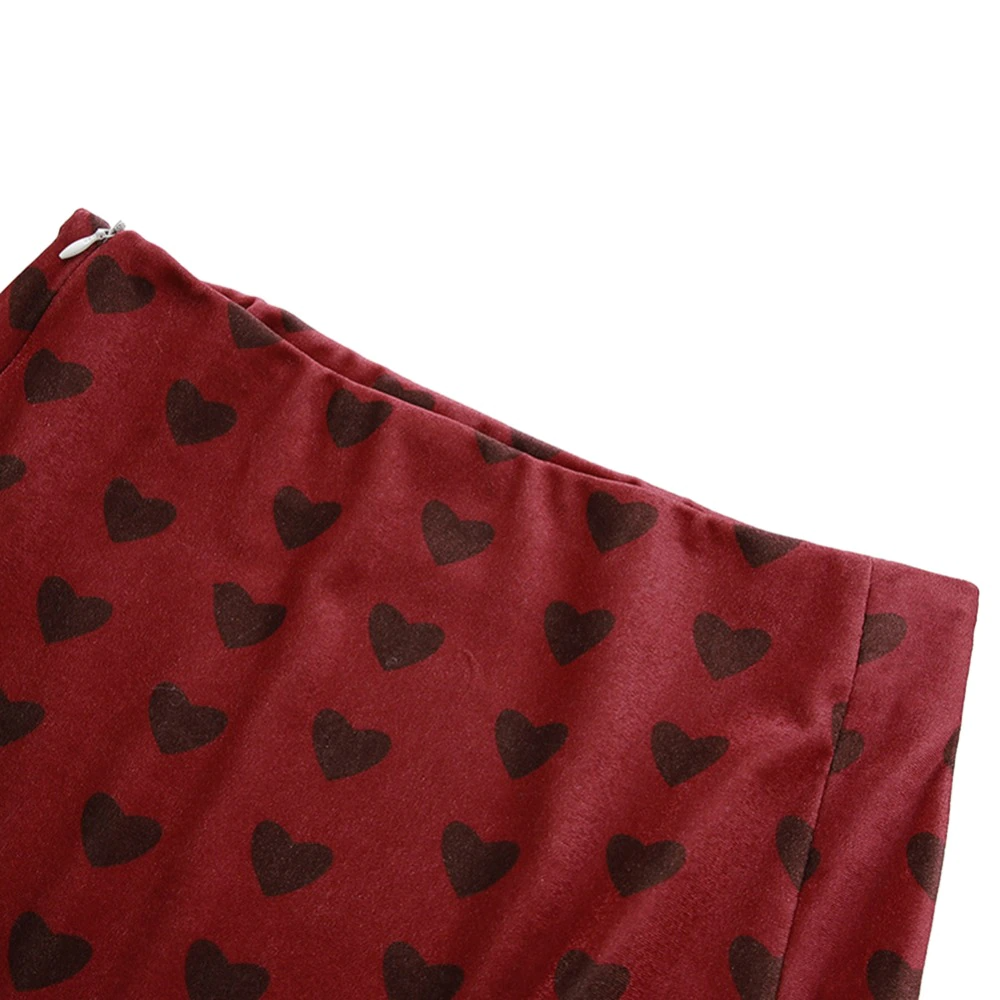 Black Hearts High Waist Skirt