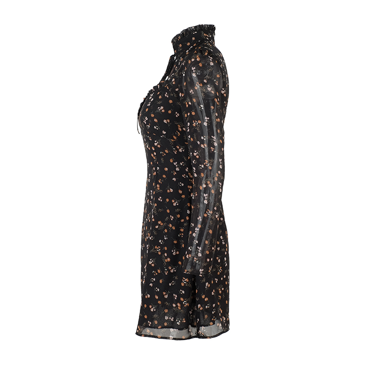 Tie Neck Chiffon Dress