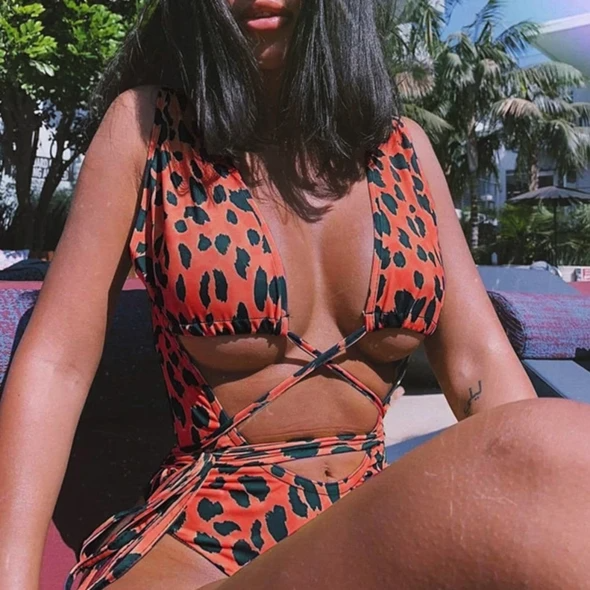 Leopard Wrap Swimsuit