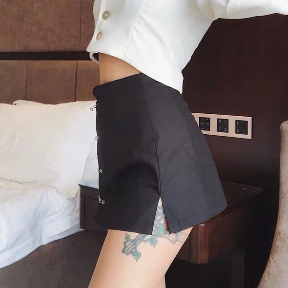 Mini Clip Slit Skirt
