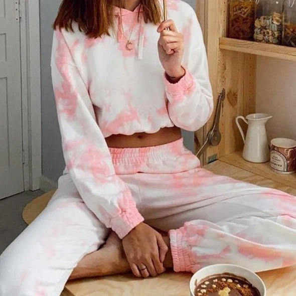Casual Pink Tie Dye Set